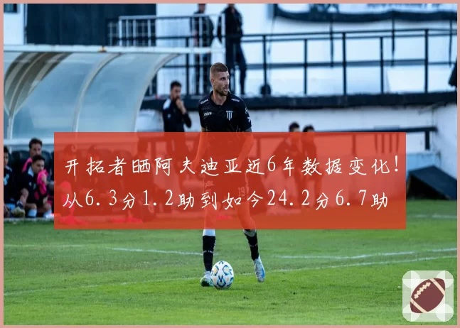 开拓者晒阿夫迪亚近6年数据变化！从6.3分1.2助到如今24.2分6.7助